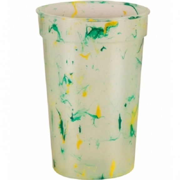 Green/Yellow Stadium Cup - Confetti Color Cup - 17 oz.