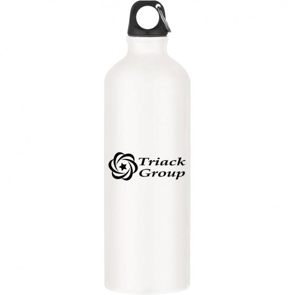 White Aluminum Promotional Sports Bottle - 25 oz.