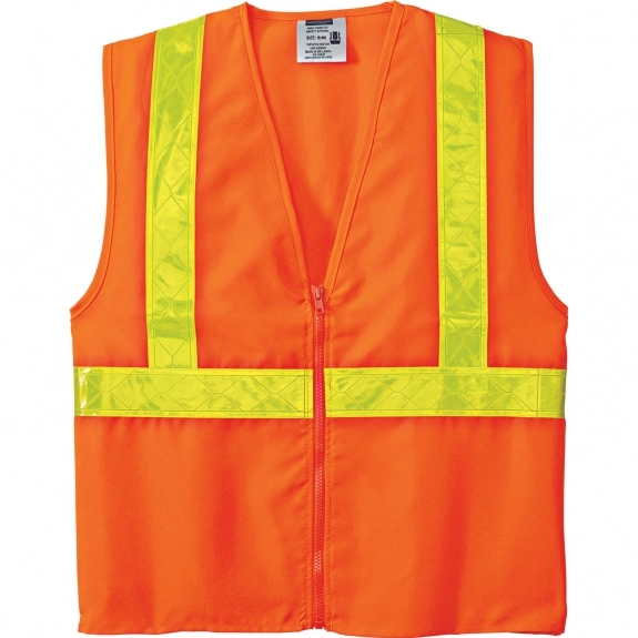 Safety Orange Port Authority Reflective Logo Safety Vest