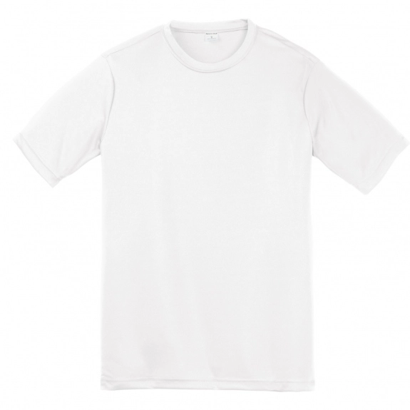 White Sport-Tek Competitor Custom T-Shirt - Youth