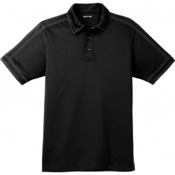 Black Sport-Tek Contrast Stitch Sport-Wick Custom Polo Shirt - Men's