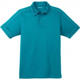 Tropic Blue Sport-Tek Contrast Stitch Sport-Wick Custom Polo Shirt - Men's