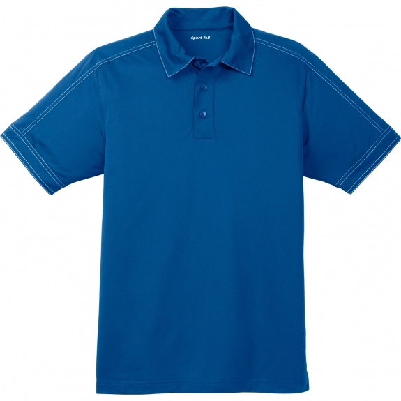 True Royal Sport-Tek Contrast Stitch Sport-Wick Custom Polo Shirt - Men's
