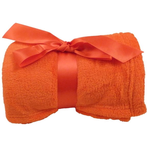 Orange Soft Luxurious Plush Custom Blanket
