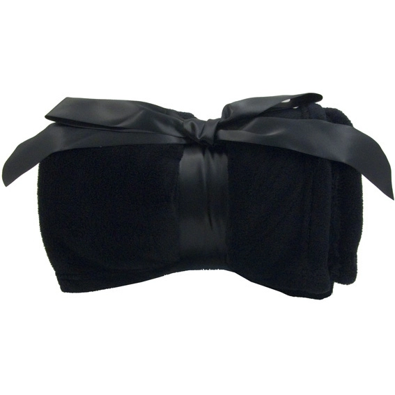 Black Soft Luxurious Plush Custom Blanket