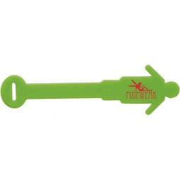 Lime Green Whizzie Spotter Tie Custom Luggage Tags - Mini Person