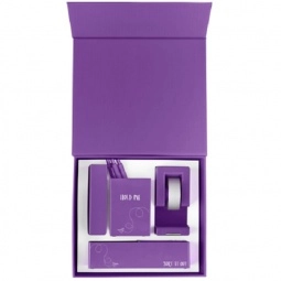 Purple Full Color Vibrant Custom Desk Accessories Set 