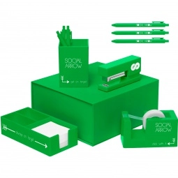 Grass Green Full Color Vibrant Custom Desk Accessories Set 