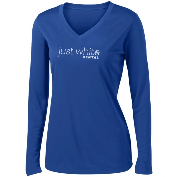 Sport-Tek PosiCharge Long Sleeve Competitor V-Neck Logo Shirt