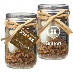 Full Color S'more Kit in Promotional Mason Jar