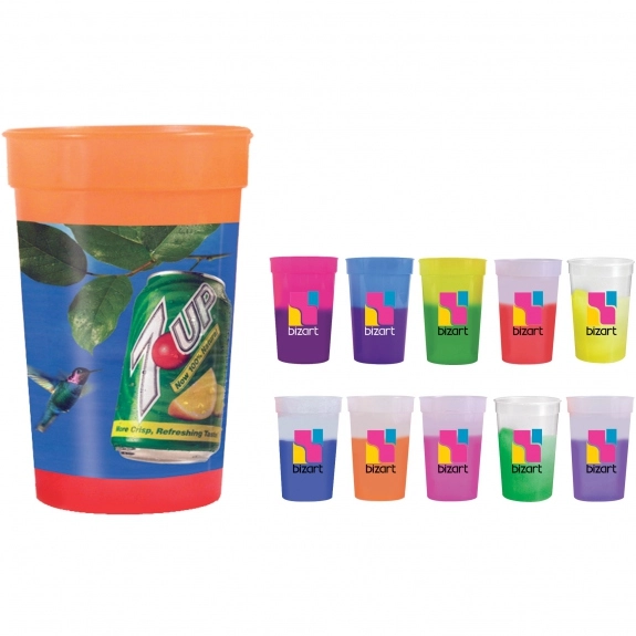 Full Color Mood Color Changing Custom Stadium Cup - 17 oz.