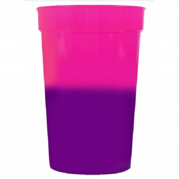 Pink to Purple Full Color Mood Color Changing Custom Stadium Cup - 17 oz.