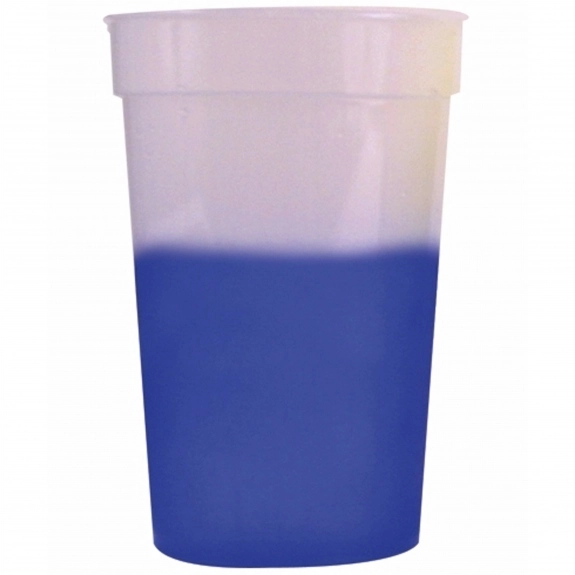 Frosted to Blue Full Color Mood Color Changing Custom Stadium Cup - 17 oz.