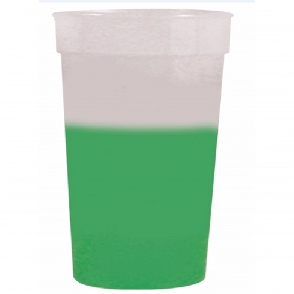 Frosted to Green Full Color Mood Color Changing Custom Stadium Cup - 17 oz.