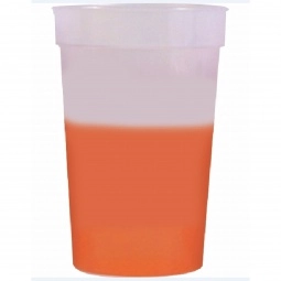 Frosted to Orange Full Color Mood Color Changing Custom Stadium Cup - 17 oz