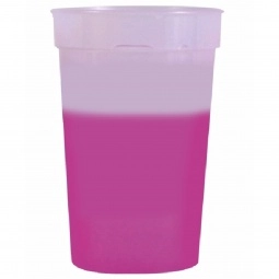 Frosted to Pink Full Color Mood Color Changing Custom Stadium Cup - 17 oz.