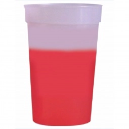 Frosted to Red Full Color Mood Color Changing Custom Stadium Cup - 17 oz.
