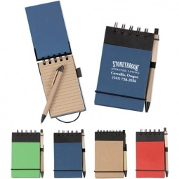 Eco-Friendly Recycled Logo Jotter - 3"w x 5.25"h
