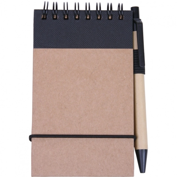 Natural Eco-Friendly Recycled Logo Jotter - 3"w x 5.25"h