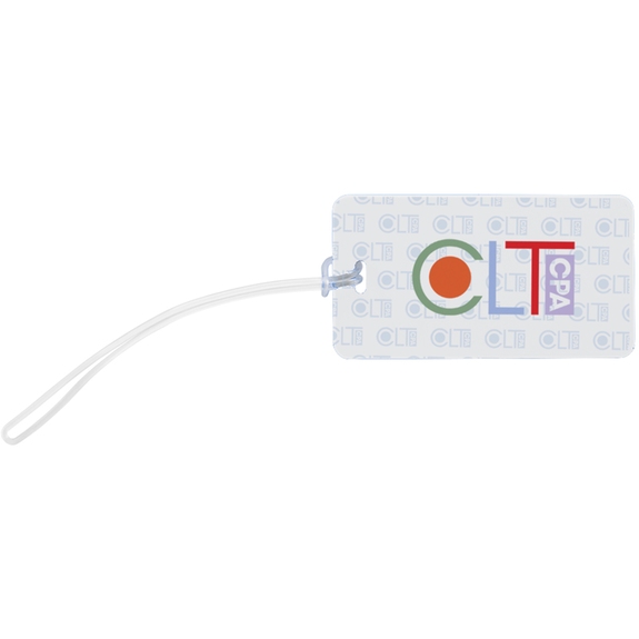 White Full Color Voyage Promotional Luggage Tag