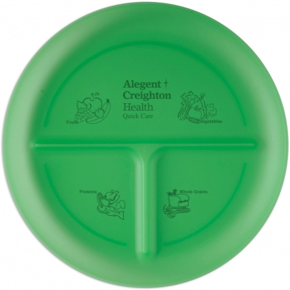 Translucent Green Portion Control Custom Plates