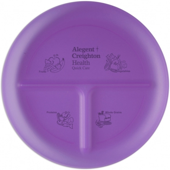 Translucent Purple Portion Control Custom Plates