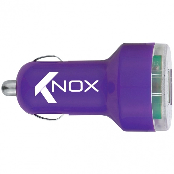 Purple Dual USB Custom Car Cell Phone Charger