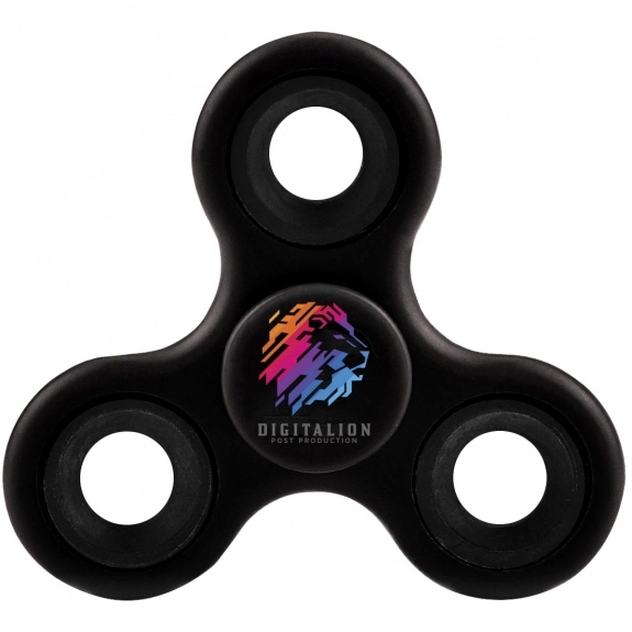 Black Full Color Fidget Spinner Promotional Stress Reliever