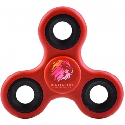 Red Full Color Fidget Spinner Promotional Stress Reliever