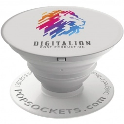 White Full Color PopSockets Custom Cell Phone Stand & Grip