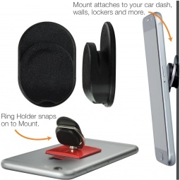Ring Shaped Custom Ring Cell Phone Holder w/ Mount