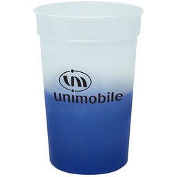 Frosted to Blue Color Changing Mood Custom Stadium Cup - 22 oz.