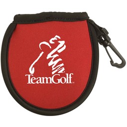 Red Promotional Golf Ball Cleaning Pouch