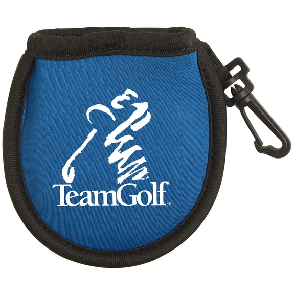 Blue Promotional Golf Ball Cleaning Pouch