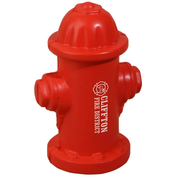 Red - Fire Hydrant Custom Logo Stress Reliever