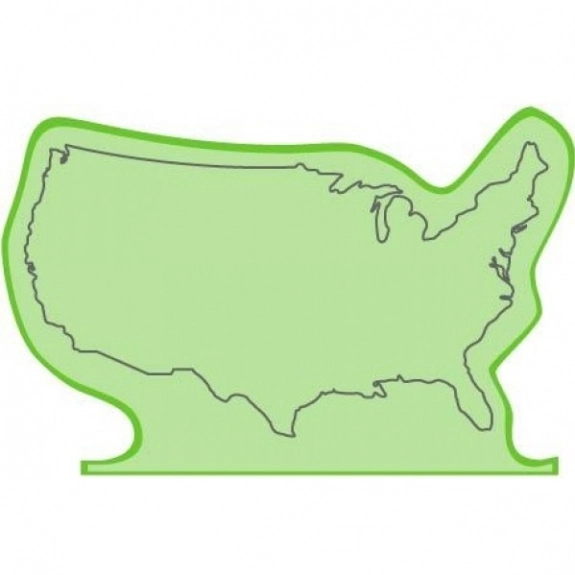 Translucent Lime Green Press n' Stick Custom Calendar - US Map