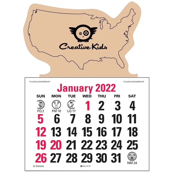 Press n' Stick Custom Calendar - US Map