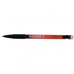Trans Red Renegade Mechanical Promotional Pencil w/ Comfort Rubber Grip