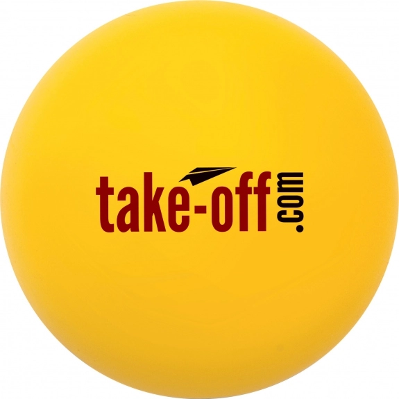 Yellow Squeezable Round Logo Stressball