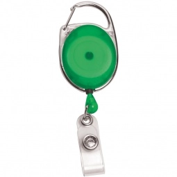 Translucent Green Full Color Retractable Custom Badge Reel 