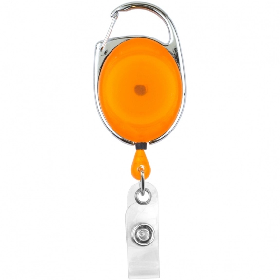 Trans. Orange Full Color Retractable Custom Badge Reel