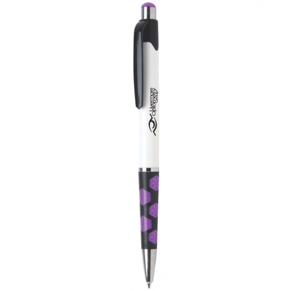 Purple Mardi Gras Hex Promotional Pens
