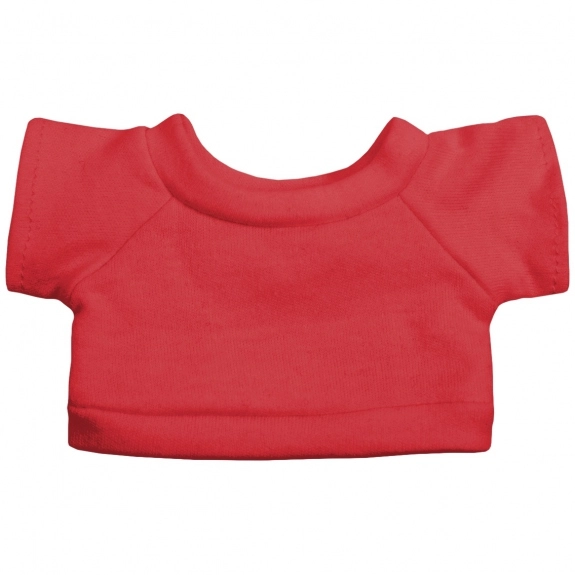 Red - Stuffed Animal Cuddler Blanket w/ Custom T-Shirt - Bear