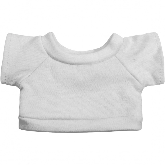 White - Stuffed Animal Cuddler Blanket w/ Custom T-Shirt - Bear