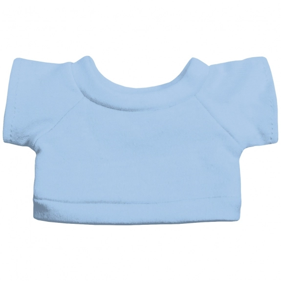 Light Blue - Stuffed Animal Cuddler Blanket w/ Custom T-Shirt - Bear