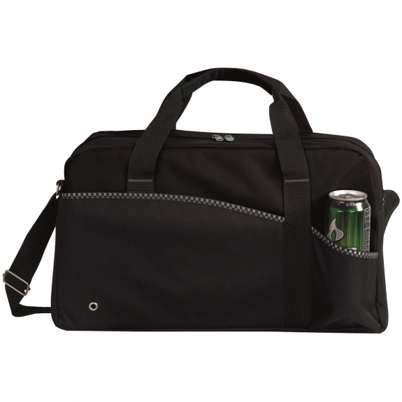 Black Full Color Atchison Center Court Custom Duffle Bag - 18"