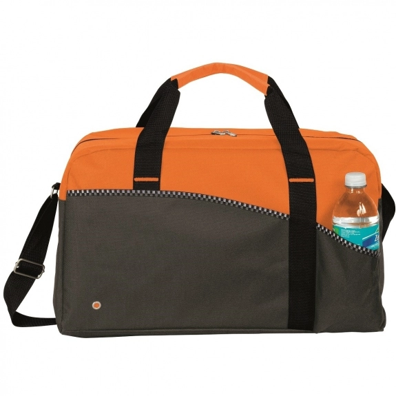 Orange Full Color Atchison Center Court Custom Duffle Bag - 18"