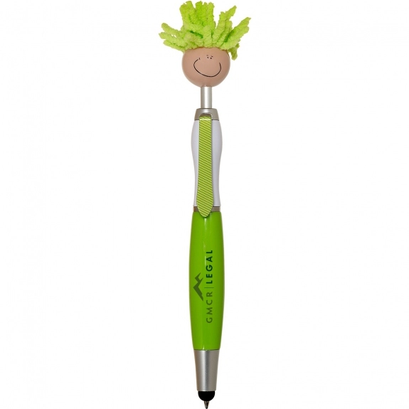 Lime - MopTopper Custom Stylus Pen w/ Screen Cleaner - Tan