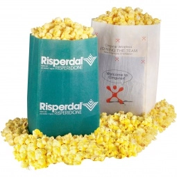 Microwave Popcorn in Custom White Bag - Butter