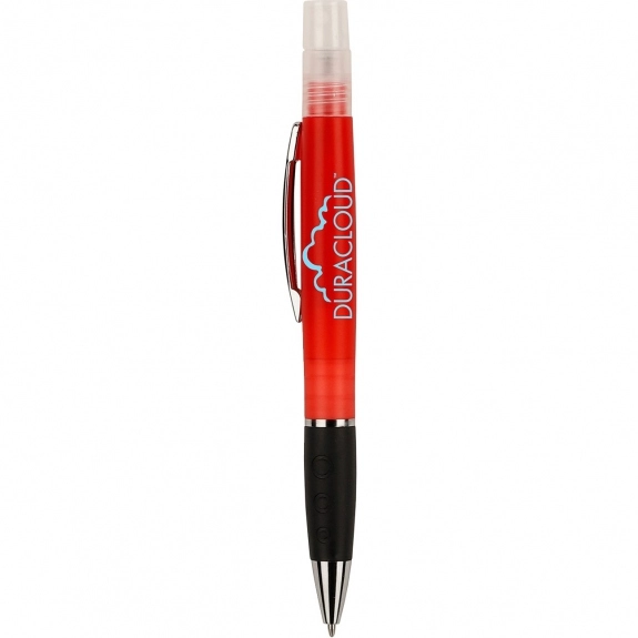 Red 2-in-1 Custom Pen w/ Hand Sanitizer